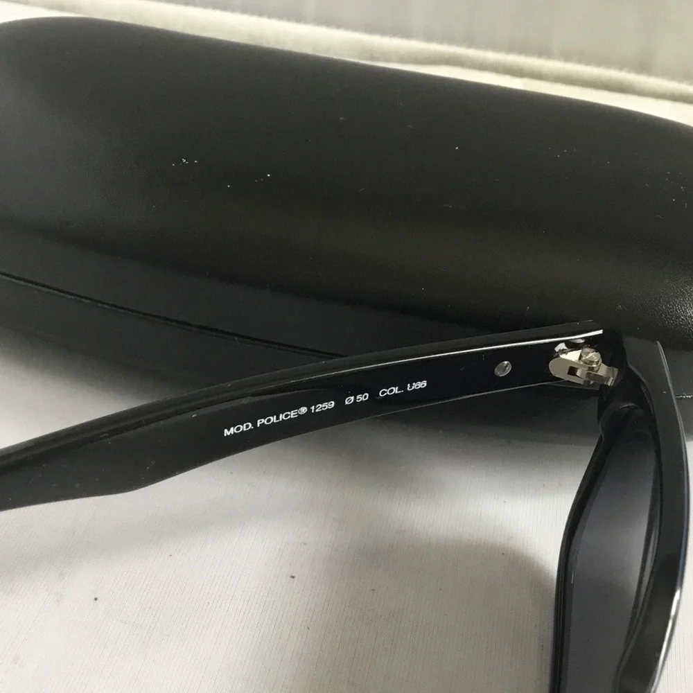 Police Navy Blue Sunglasses with Black Case